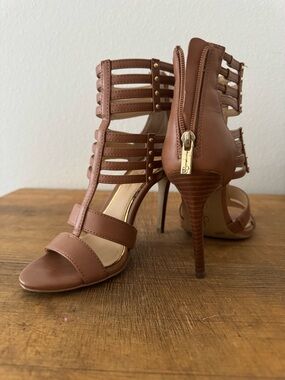 Jessica Simpson Brown Strappy High Heel Sandals - Women